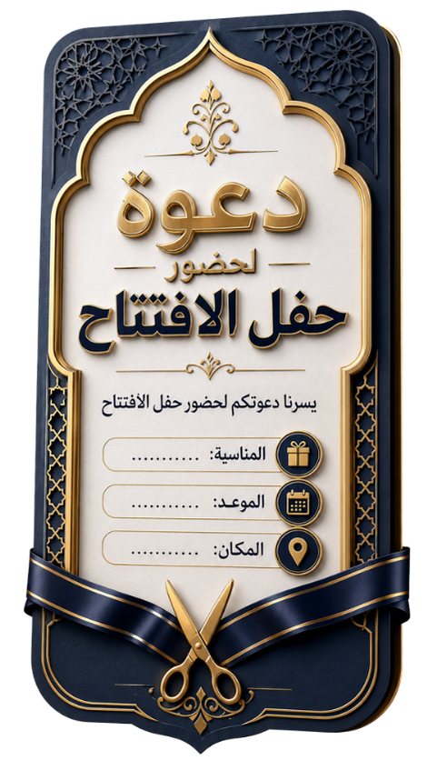 نموذج دعوة افتتاح