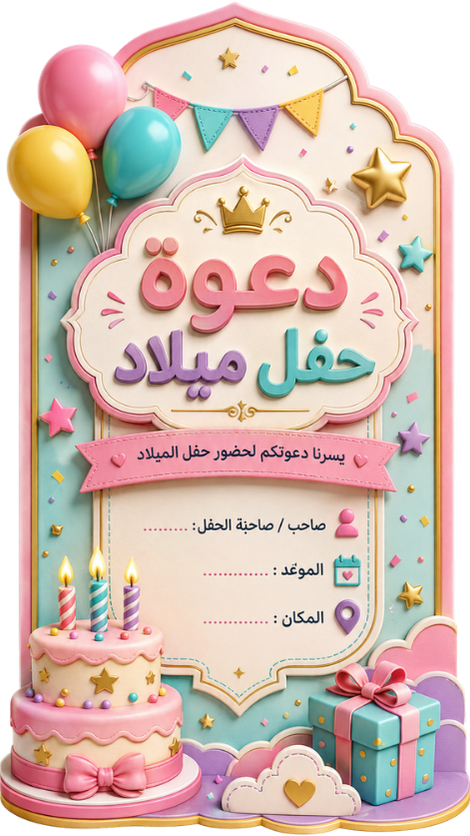 نموذج دعوة ميلاد