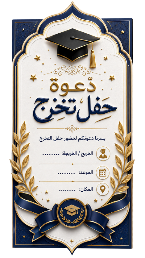 نموذج دعوة تخرج