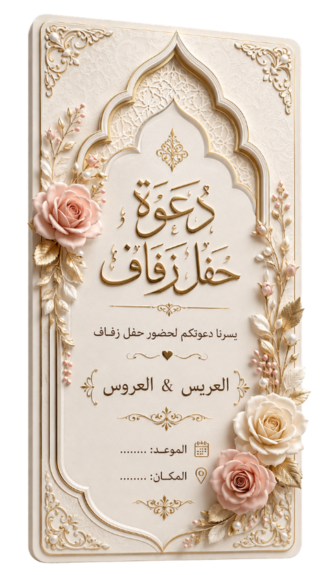 نموذج دعوة زفاف